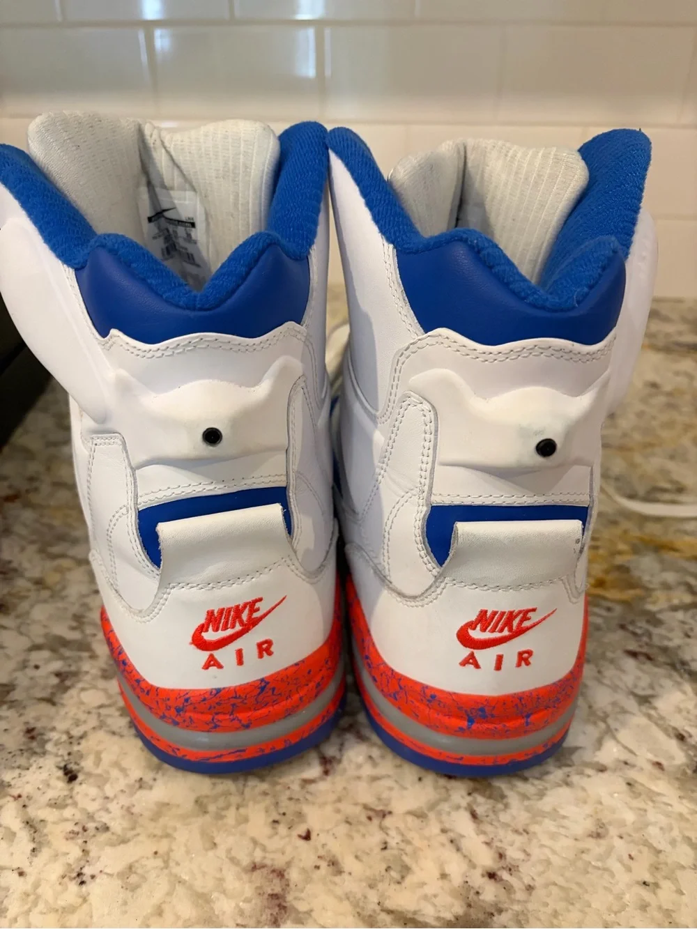 Nike Air Command Force Ultramarine Sixers 2014 White Lion Blue Crimson Men’s 12